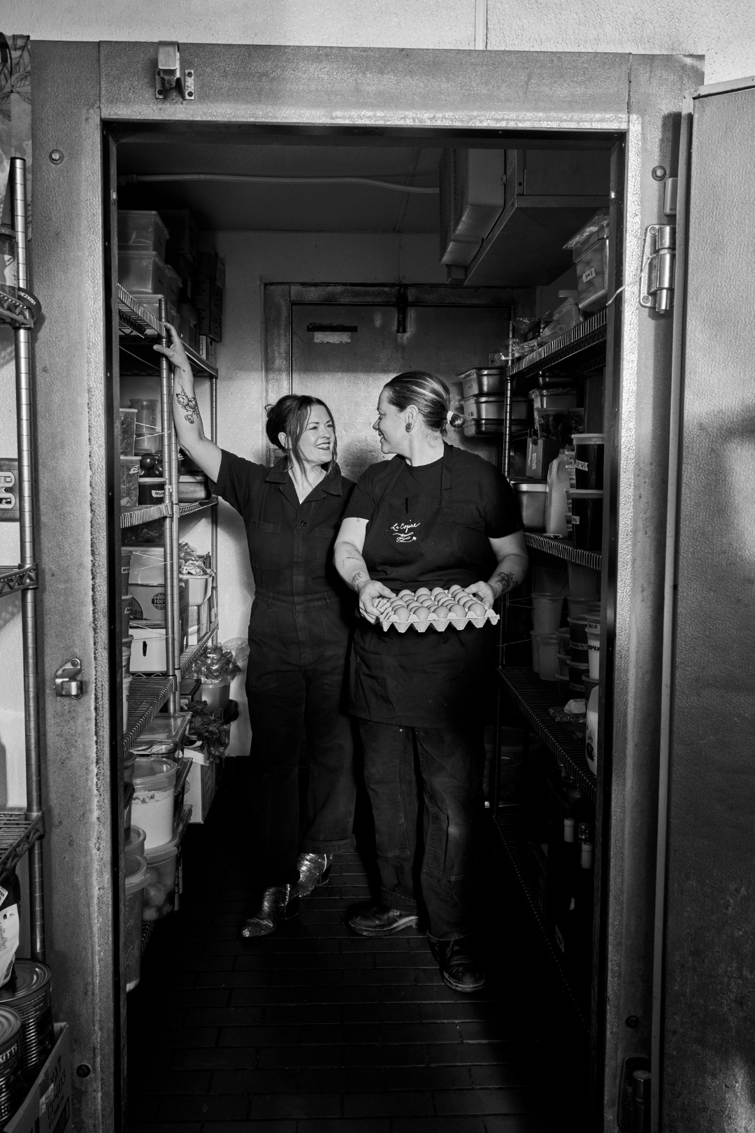 Claire Wadsworth and Nikki Hill at La Copine